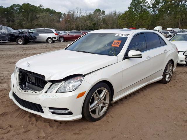 WDDHF5KB6DA684863 - 2013 MERCEDES-BENZ E 350 WHITE photo 2