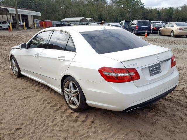 WDDHF5KB6DA684863 - 2013 MERCEDES-BENZ E 350 WHITE photo 3