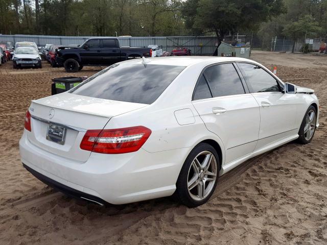 WDDHF5KB6DA684863 - 2013 MERCEDES-BENZ E 350 WHITE photo 4