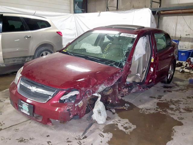 1G1AZ58F677191224 - 2007 CHEVROLET COBALT LTZ MAROON photo 2