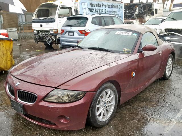 4USBT33443LR62492 - 2003 BMW Z4 2.5 PURPLE photo 2