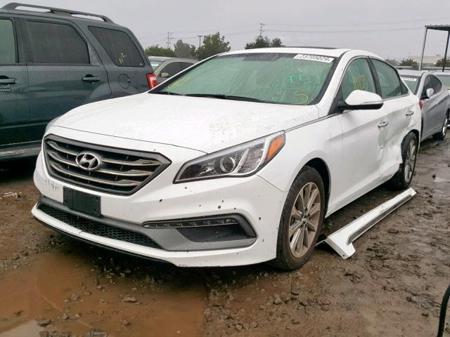 5NPE34AF5HH457506 - 2017 HYUNDAI SONATA SPO WHITE photo 2