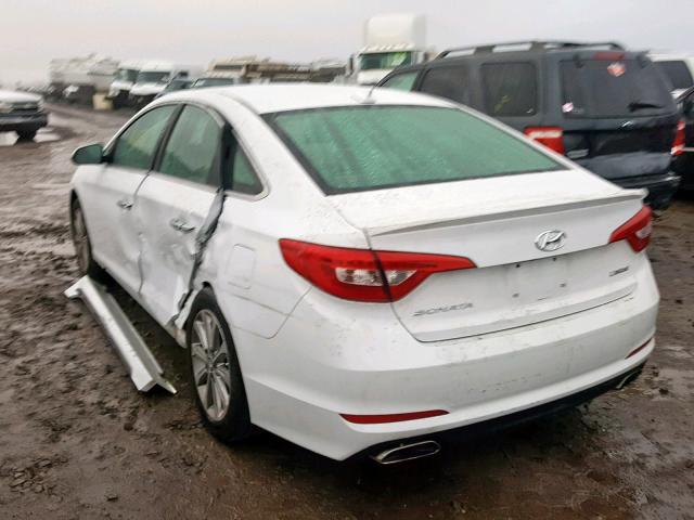 5NPE34AF5HH457506 - 2017 HYUNDAI SONATA SPO WHITE photo 3