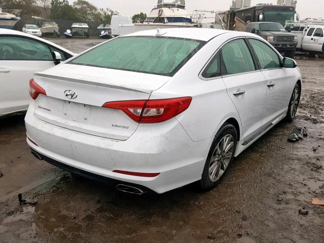 5NPE34AF5HH457506 - 2017 HYUNDAI SONATA SPO WHITE photo 4