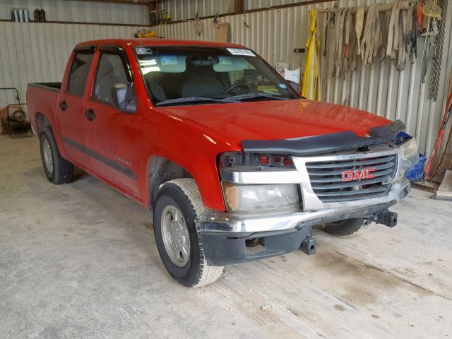1GTCS136358170570 - 2005 GMC CANYON RED photo 1