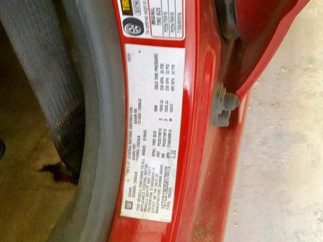 1GTCS136358170570 - 2005 GMC CANYON RED photo 10