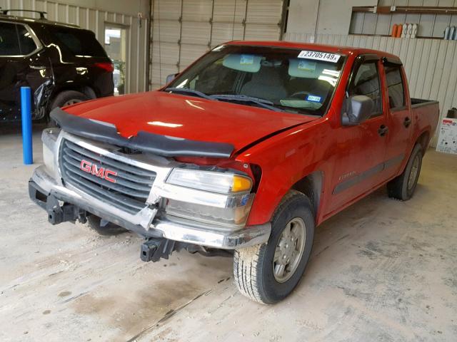 1GTCS136358170570 - 2005 GMC CANYON RED photo 2