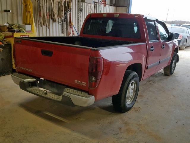 1GTCS136358170570 - 2005 GMC CANYON RED photo 4
