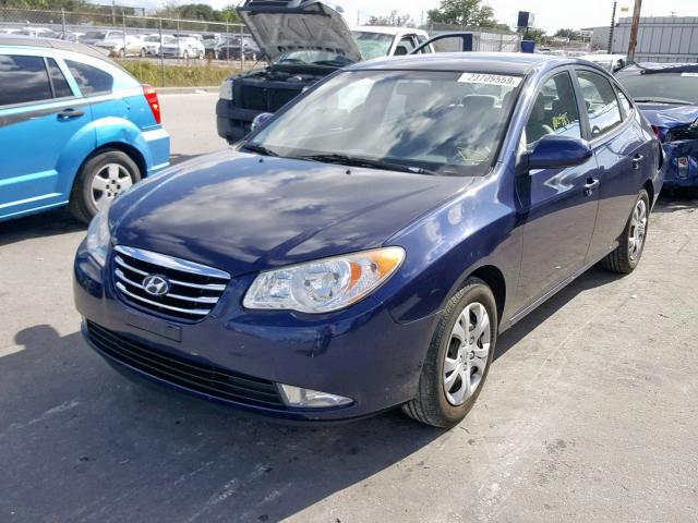 KMHDU4AD3AU990386 - 2010 HYUNDAI ELANTRA BL BLUE photo 2