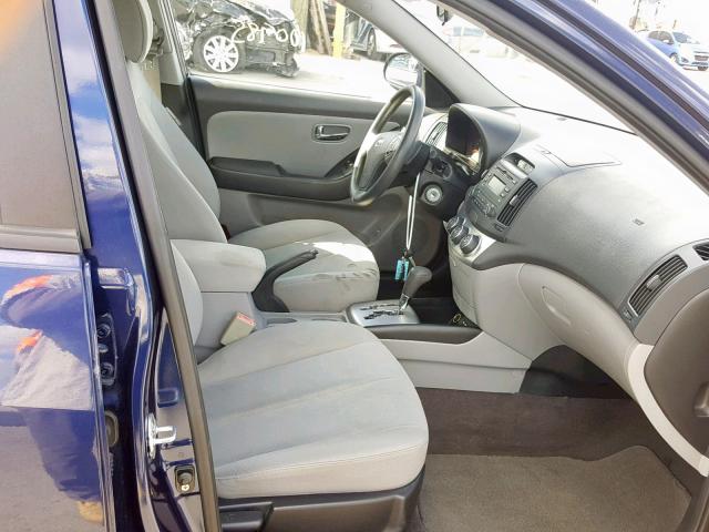 KMHDU4AD3AU990386 - 2010 HYUNDAI ELANTRA BL BLUE photo 5