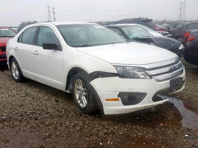 3FAHP0GA4BR308729 - 2011 FORD FUSION S WHITE photo 1