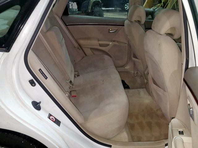 KMHFC46F97A190000 - 2007 HYUNDAI AZERA SE WHITE photo 6