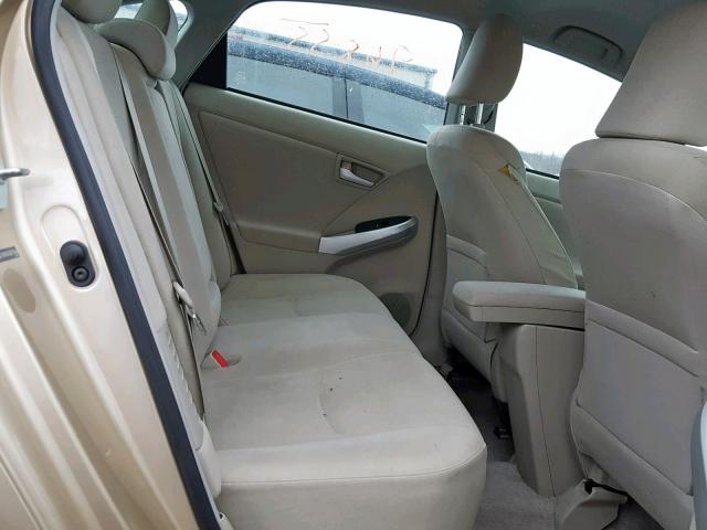 JTDKN3DU3A0215866 - 2010 TOYOTA PRIUS BEIGE photo 6