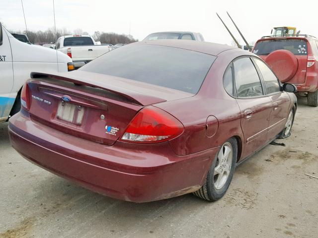 1FAFP55S54G144479 - 2004 FORD TAURUS SES BURGUNDY photo 4