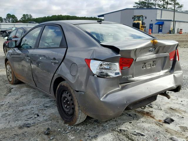 KNAFU4A21A5835578 - 2010 KIA FORTE EX GRAY photo 3