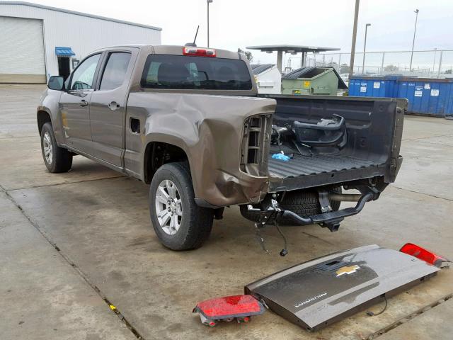 1GCGSBE31F1140472 - 2015 CHEVROLET COLORADO L BROWN photo 3