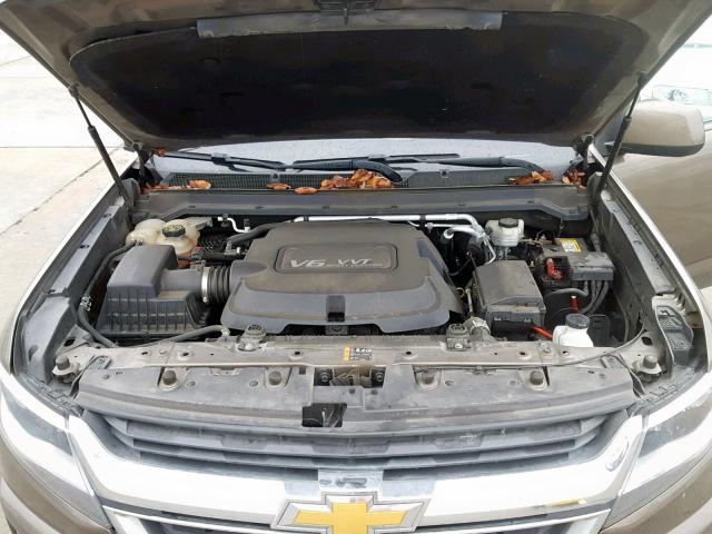 1GCGSBE31F1140472 - 2015 CHEVROLET COLORADO L BROWN photo 7