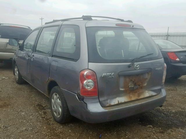 JM3LW28A250554143 - 2005 MAZDA MPV WAGON GRAY photo 3