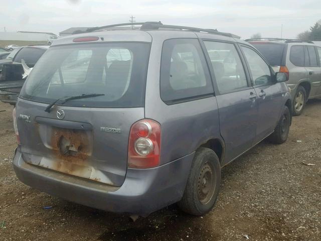 JM3LW28A250554143 - 2005 MAZDA MPV WAGON GRAY photo 4