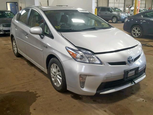 JTDKN3DP9D3039015 - 2013 TOYOTA PRIUS PLUG SILVER photo 1