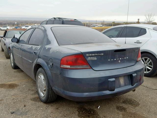 1C3EL46X42N172650 - 2002 CHRYSLER SEBRING LX BLUE photo 3