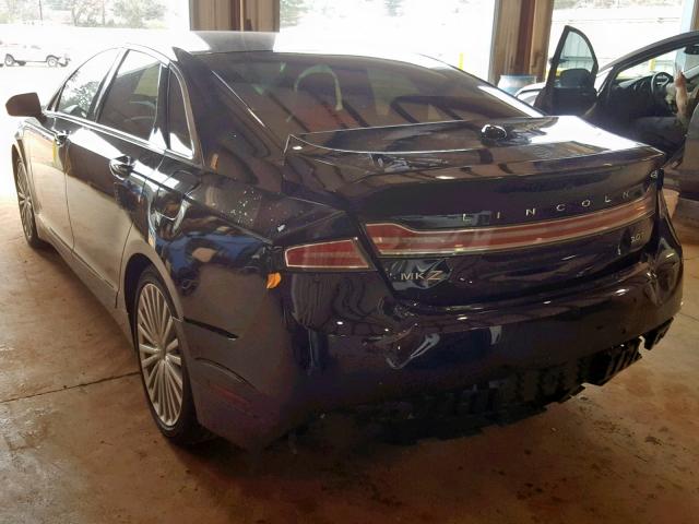 3LN6L5E96HR603855 - 2017 LINCOLN MKZ RESERV BLACK photo 3