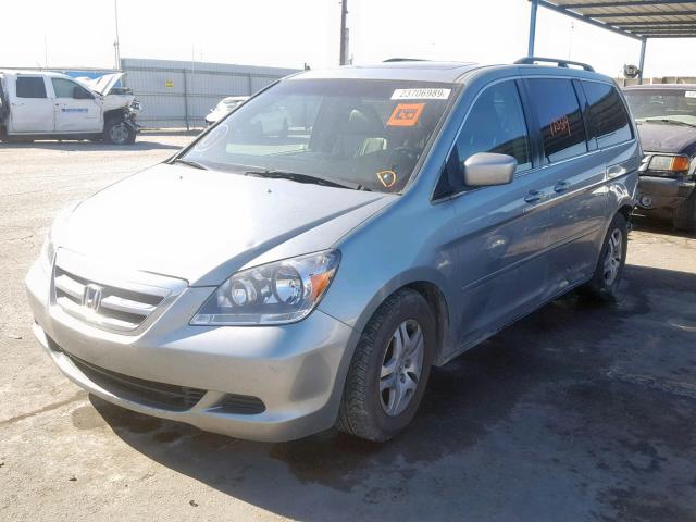 5FNRL38725B065233 - 2005 HONDA ODYSSEY EX GRAY photo 2