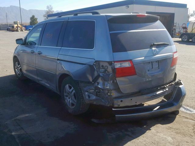 5FNRL38725B065233 - 2005 HONDA ODYSSEY EX GRAY photo 3