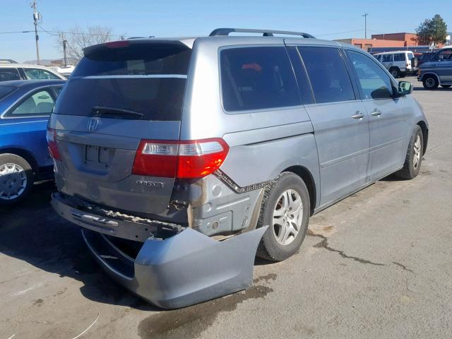 5FNRL38725B065233 - 2005 HONDA ODYSSEY EX GRAY photo 4