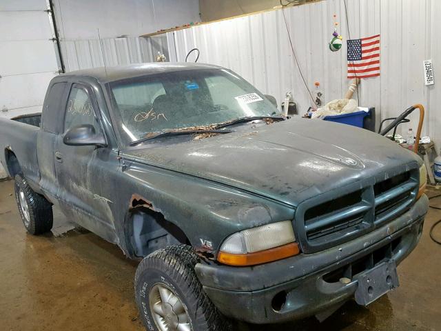 1B7GG22X4XS166357 - 2001 DODGE DAKOTA GREEN photo 1