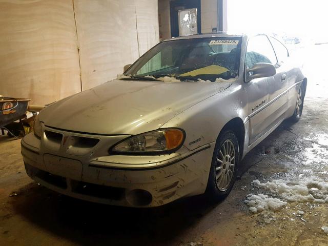 1G2NW12E51M623907 - 2001 PONTIAC GRAND AM G SILVER photo 2