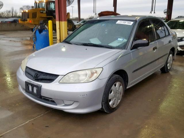 2HGES16334H549671 - 2004 HONDA CIVIC DX V SILVER photo 2