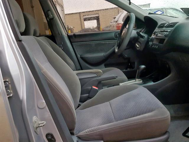 2HGES16334H549671 - 2004 HONDA CIVIC DX V SILVER photo 5