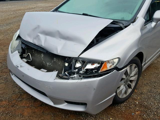 2HGFA1F95AH504691 - 2010 HONDA CIVIC EXL SILVER photo 9