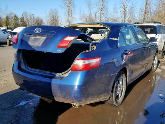 4T1BK46K88U065956 - 2008 TOYOTA CAMRY LE BLUE photo 4