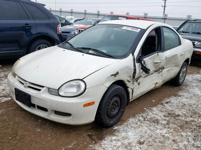 1B3ES26C72D608348 - 2002 DODGE NEON WHITE photo 2