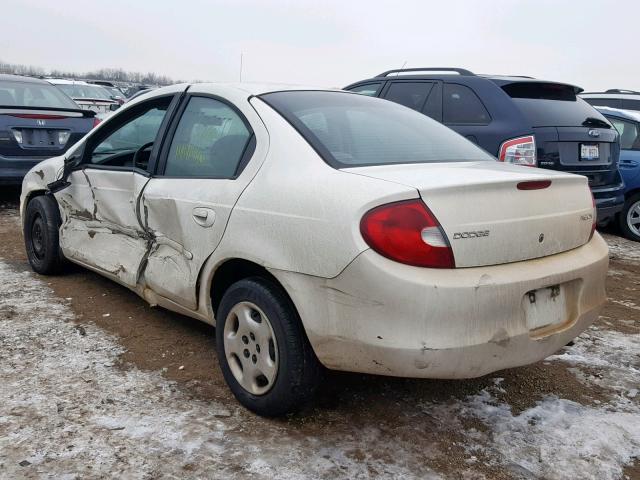 1B3ES26C72D608348 - 2002 DODGE NEON WHITE photo 3