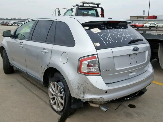 2FMDK3JC5ABA72538 - 2010 FORD EDGE SEL SILVER photo 3