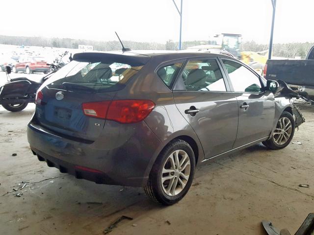 KNAFU5A21C5515007 - 2012 KIA FORTE EX CHARCOAL photo 4