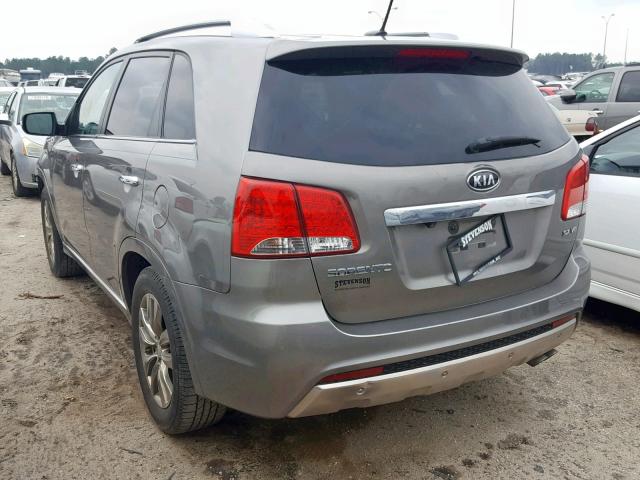 5XYKW4A24BG132545 - 2011 KIA SORENTO SX GRAY photo 3