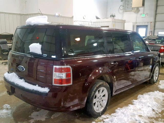 2FMGK5BC0BBD17545 - 2011 FORD FLEX SE MAROON photo 4