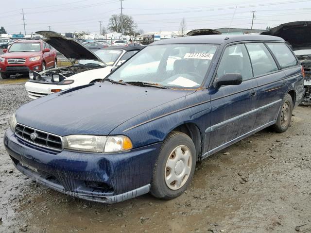 4S3BK4350W7317732 - 1998 SUBARU LEGACY L BLUE photo 2