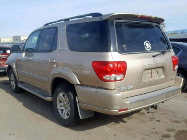 5TDZT38A45S243389 - 2005 TOYOTA SEQUOIA LI GOLD photo 3