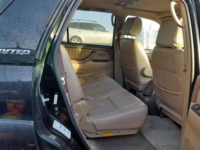 5TDBT48A04S231245 - 2004 TOYOTA SEQUOIA LI BLACK photo 6