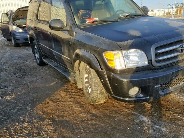 5TDBT48A04S231245 - 2004 TOYOTA SEQUOIA LI BLACK photo 9