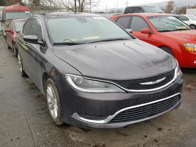 1C3CCCAB3GN127204 - 2016 CHRYSLER 200 LIMITE GRAY photo 1