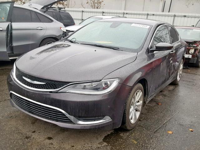 1C3CCCAB3GN127204 - 2016 CHRYSLER 200 LIMITE GRAY photo 2