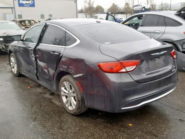 1C3CCCAB3GN127204 - 2016 CHRYSLER 200 LIMITE GRAY photo 3