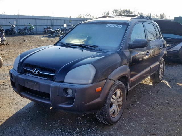 KM8JN72D67U490313 - 2007 HYUNDAI TUCSON SE BLACK photo 2