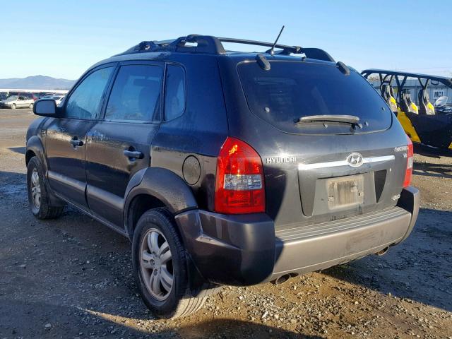 KM8JN72D67U490313 - 2007 HYUNDAI TUCSON SE BLACK photo 3